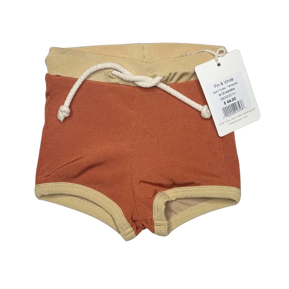 Fin & Vince Terracotta Swim Trunks
